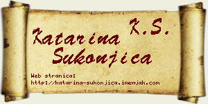 Katarina Sukonjica vizit kartica